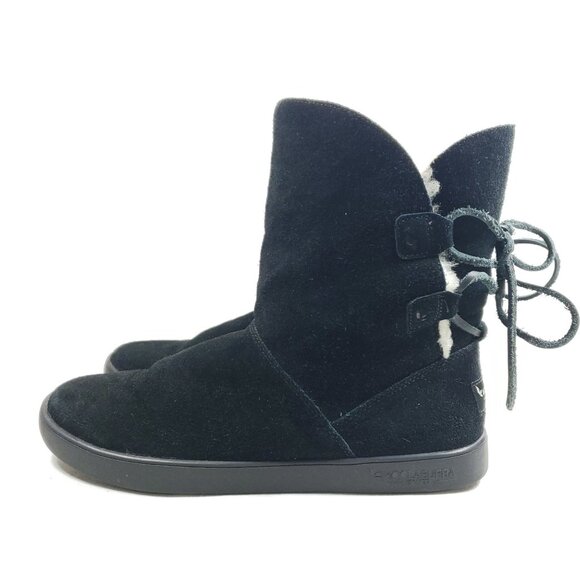 Koolaburra By Ugg Mens Size 8 Black Suede Sheepskin Lined Ankle Boots - Picture 3 of 9